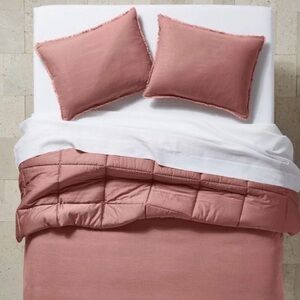Casaluna Linen Blend Comforter Set - Warm Pink